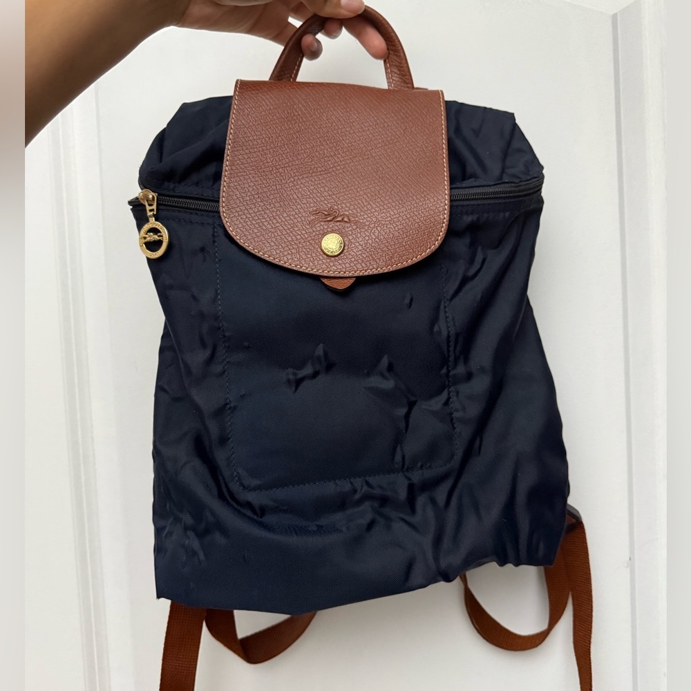 Longchamp Navy Mini Backpack